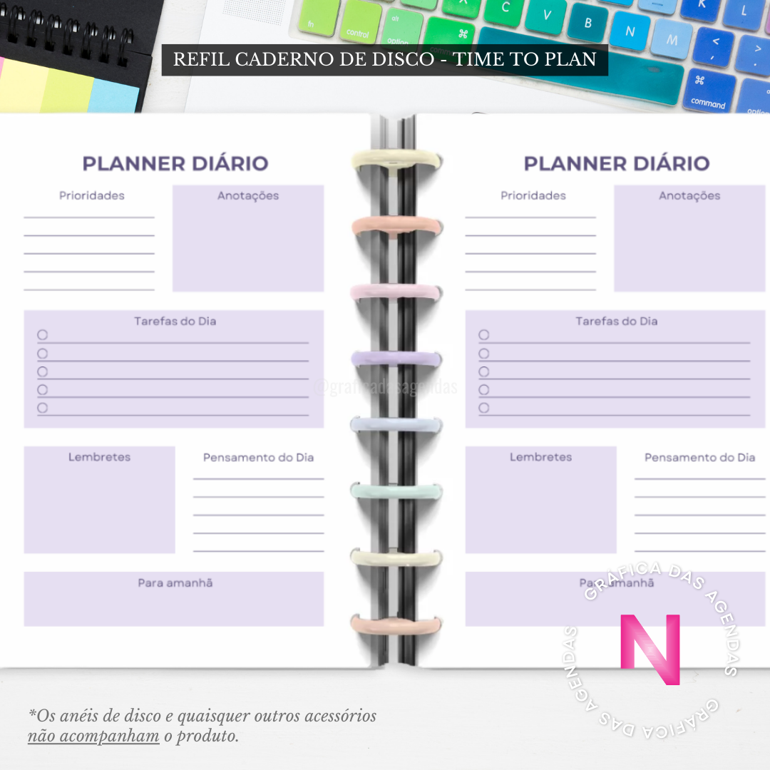 Refil Caderno de Disco Time to Plan (DISC014)
